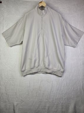 iXspa Men's Golf Pullover Size XL Gray Half Zip Short Sleeve Wind Shirt